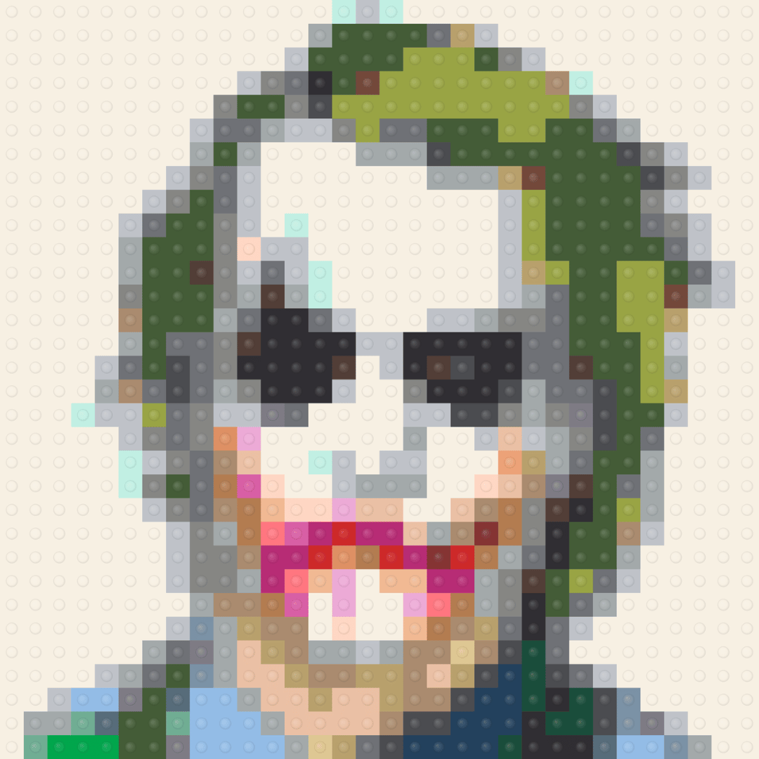 Joker | The Dark Knight Inspired Brick Mosaic Art — Movie & Series brick art kit